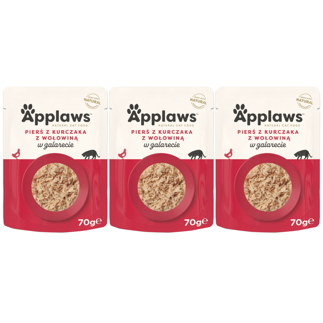 Applaws Cat Mokra Karma Dla Kota 70g Pierś Z Kurczaka z Wołowiną w Galaretce