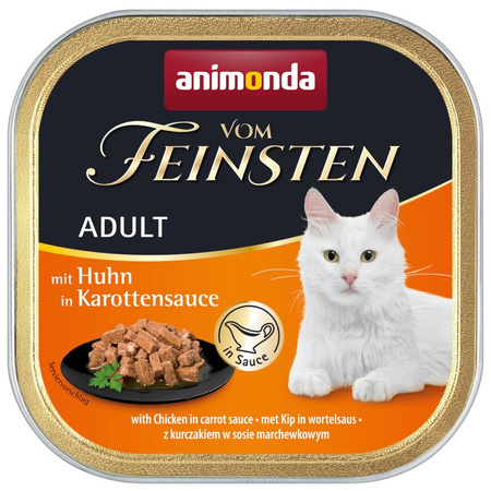 Animonda Vom Feinsten Adult 8x100g Mokra Karma dla Kota z Kurczakiem w Sosie Marchewkowym