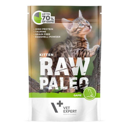 Vet Expert Raw Paleo Kitten Game 100g Saszetka Karma Mokra z Dziczyzną Dla Kociąt