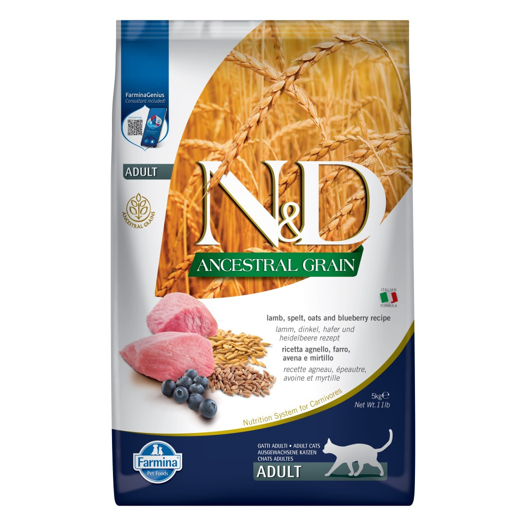 Farmina N&D Cat Ancestral Grain Lamb Sucha Karma Dla Kotów Jagnięcina z Borówką