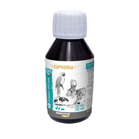 Biofeed Euphoria Dermo-Vitum Egzo 30ml Preparat Na Sierść I Skórę Dla Królików I Gryzoni
