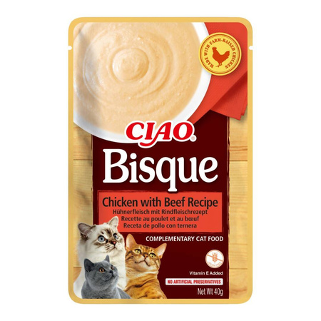 Inaba Cat Ciao Bisque 4+1 (5x40g) Uzupełniająca Karma Dla Kota Zupa Krem Mix Smaków