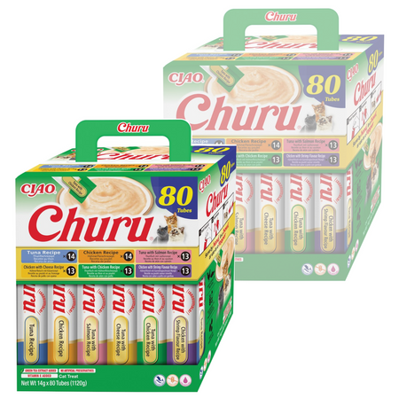 Inaba Cat Churu 160x14g (2240g) Kremowy Przysmak Dla Kota Pasta Mix z Tuńczykiem i Kurczakiem