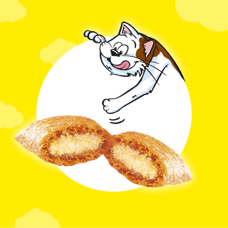 DREAMIES Variety Snack Box – karma uzupełniająca dla kotów (z kurczakiem, z serem i o smaku łososia) - 720g - 12x60