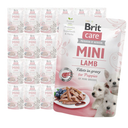 Brit Care Mini Pouch Puppy Jagnięcina w Sosie 24x85g Mokra Karma Dla Szczeniąt Ras Małych i Miniaturowych