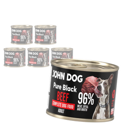 John Dog Pure Black Beef Adult 6x200g Mokra Karma Dla Psa Z Wołowiną