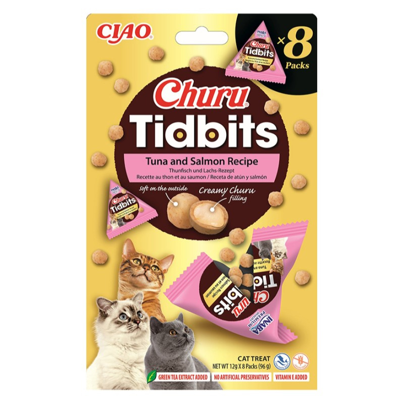 Inaba Cat Churu Tidbits Tuna & Salomon Przysmak Dla Kota Z Tuńczykiem I Łososiem