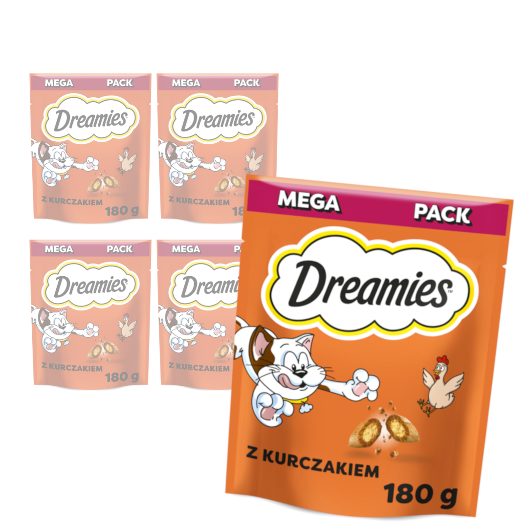 Dreamies z Pysznym Kurczakiem Mega Pack Przysmaki Dla Kota