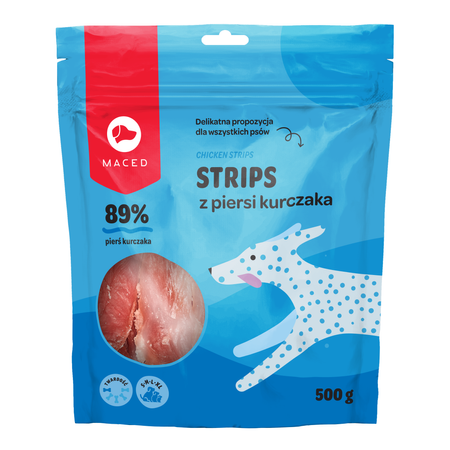 MACED PIERŚ Z KURCZAKA MIĘKKA FILET 500g PRZYSMAKI DLA PSA