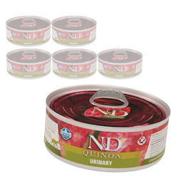Farmina N&D Cat Quinoa Urinary 6x80g Mokra Karma Dla Kota z Kaczką Wsparcie Zdrowie Dróg Moczowych