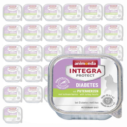 Animonda Integra Protect Diabetes 32x100g Mokra Karma z Sercami Indyka Dla Kota z Cukrzycą