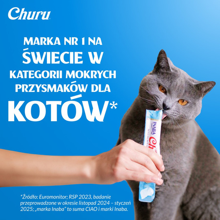 Inaba Cat Churu 80x14g (1120g) Kremowy Przysmak Dla Kota Pasta Mix z Tuńczykiem