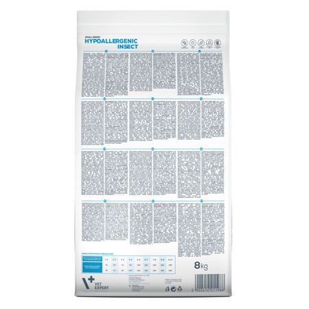 VetExpert Veterinary Diet Hypoallergenic Insect 8kg Hipoalergiczna Sucha Karma Dla Psów Małych Ras z Owadami