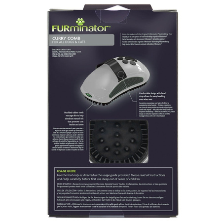 FURMINATOR Szczotka Zgrzebło Gumowe Do Sierści Krótkiej Średniej Psów Kotów (470938)
