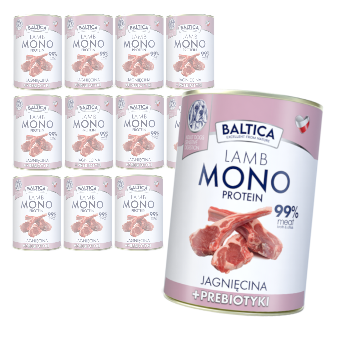 Baltica Monoprotein Jagnięcina Prebiotyki Mokra Karma Dla Psa