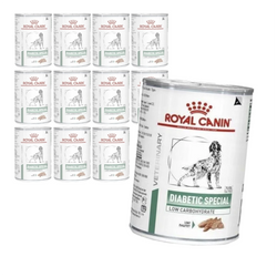 Royal Canin Veterinary VHN Dog Diabetic Low Carbohydrate Loaf 12x410g Mokra Karma Pasztet Dla Psów Kontrola Cukru
