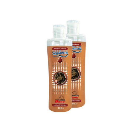 SUPER BENO PREMIUM mokry szampon do SIERŚCI CIEMNEJ 2x 200ml
