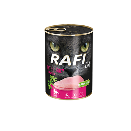 Rafi Cat Adult Bezzbożowa Mokra Karma Dla Kota Mix Smaków 24x400g Kaczka Indyk Cielęcina