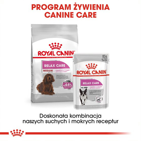 Royal Canin Medium Relax Care 3kg Karma Sucha Dla Psów Ras Średnich + Pasztet Digestive Care 12x85g