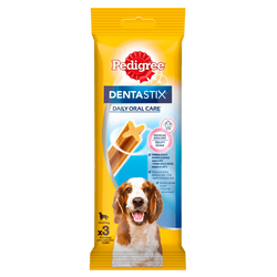 PEDIGREE DentaStix 77g, Przysmak dentystyczny Dla Psów, Średnie Rasy