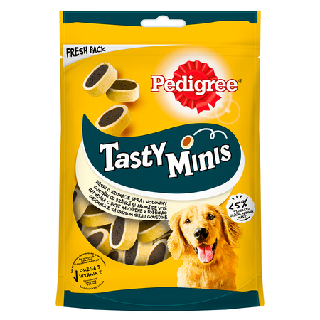 Pedigree Tasty Minis Cheesy Minis o smaku sera i wołowiny 6x140g Zestaw Przysmak dla psa