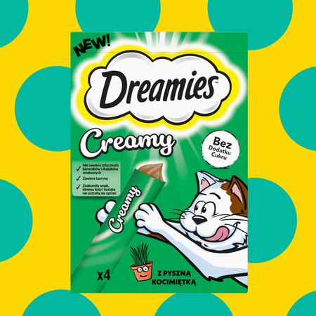 Dreamies Creamy 4x10g Kremowy Przysmak Dla Kotów Z Kocimiętką