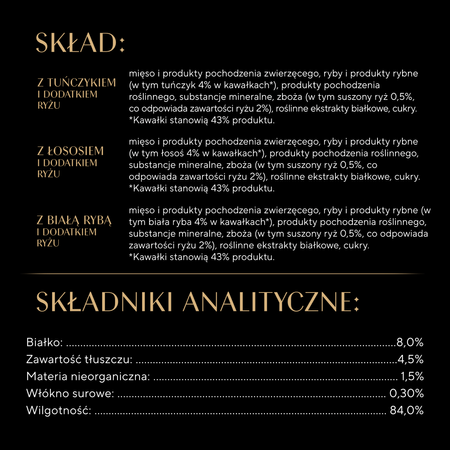 Sheba Fresh Cuisine Taste of Tokyo Saszetki 6x50g Mokra Karma Dla Dorosłych Kotów Tuńczyk Łosoś Biała Ryba Ryż