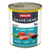 Animonda GranCarno Adult 12x800g Mokra Karma Dla Psa Mix Smaków Królik Łosoś Jeleń Dziczyzna Wołowina Kaczka