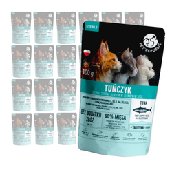 Petrepublic Mokra Karma Dla Kota Filet Z Tuńczyka 24x100g Kawałki W Sosie Dla Kotów Sterylizowanych