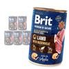 Brit Premium by Nature Adult Mokra Karma Dla Psa Jagnięcina Z Gryką 6x400g
