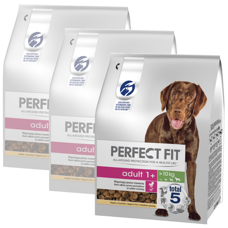 Perfect Fit Adult 1+ Bogaty W Kurczaka 3x2,6kg Sucha Karma Dla Psa Średniej I Dużej Rasy