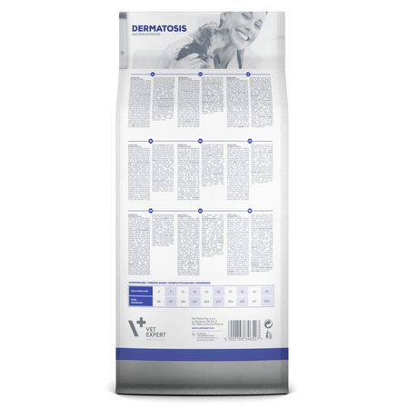 Vet Expert Dermatosis 2kg Sucha Karma Weterynaryjna z Łososiem Dla Psa z Alergią i Wrażliwą Skórą