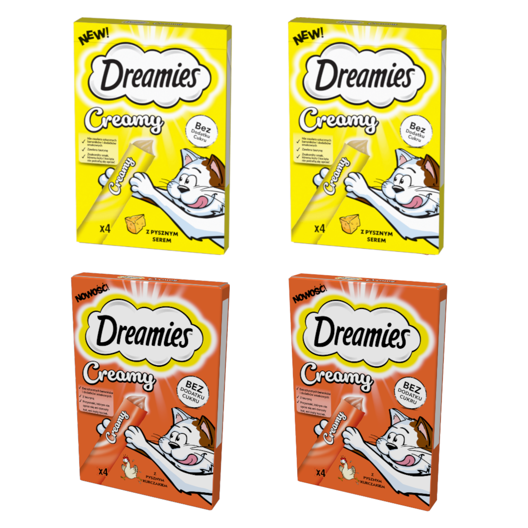Dreamies Creamy Kremowy Przysmak Dla Kotów Mix Smaków