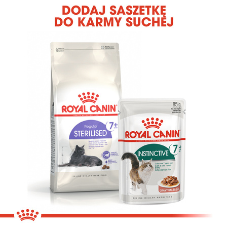 Royal Canin Instinctive +7 Karma Mokra W Sosie Dla Kotów Starszych, Wybrednych 24x85g