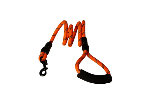 MOCNA SMYCZ DLA PSA ODBLASKOWA 1.2 m POMARAŃCZOWA