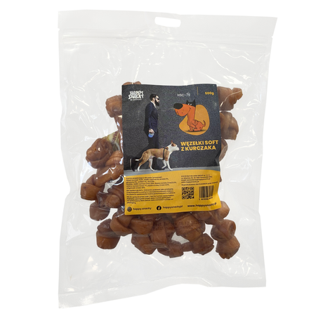 Happy Snacky Przysmak Dla Psa Węzełki Soft Z Kurczaka 500g