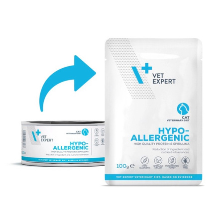 VetExpert Veterinary Diet Hypoallergenic 6x100g Hipoalergiczna Mokra Karma Weterynaryjna Dla Kota Z Indykiem