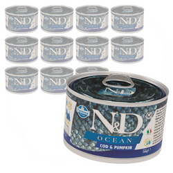 Farmina N&D Dog Ocean Cod Pumpkin 12x140g Mokra Karma Dla Psa Dorsz i Dynia