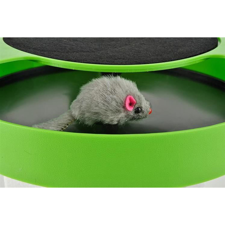 Zabawka dla kota KÓŁKO BIEGAJĄCA MYSZKA I DRAPAKIEM