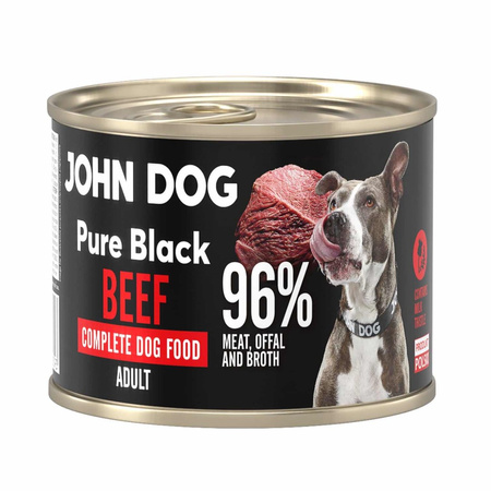 John Dog Pure Black Adult 6x200g Mokra Karma Dla Psa Mix 6 Smaków