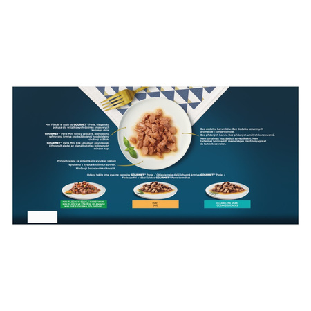 Purina Gourmet Perle 60x85g Mokra Karma Dla Kota Mini Fileciki w Sosie Mix Smaków