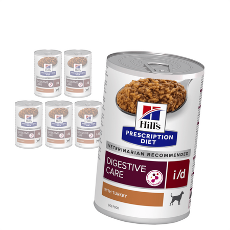 Hill's Prescription Diet i/d Digestive Care 6x360g Mokra Karma Dla Psa Z Indykiem Wsparcie Układu Pokarmowego