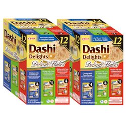 Inaba Cat Dashi Delights Delicate Flakes 24x40g Karma Uzupełniająca Dla Kota Kurczak Ryba Przegrzebki