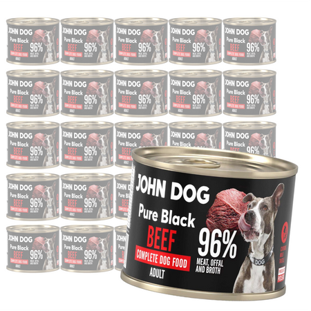 John Dog Pure Black Beef Adult 24x200g Mokra Karma Dla Psa Z Wołowiną