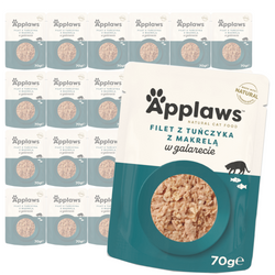 Applaws Cat Mokra Karma Dla Kota 24x70g Filet z Tuńczyka z Makrelą w Galaretce