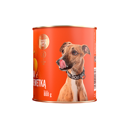 JOHN DOG Karma Mokra Dla Psa Pumpkin Line Wołowina z Cielęciną Krewetkami i Dynią Zestaw 24x800g