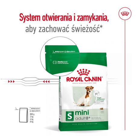 Royal Canin Mini Adult 8+ 2kg Karma Sucha Dla Psów Starszych Od 8 Do 12 Roku Życia Ras Małych