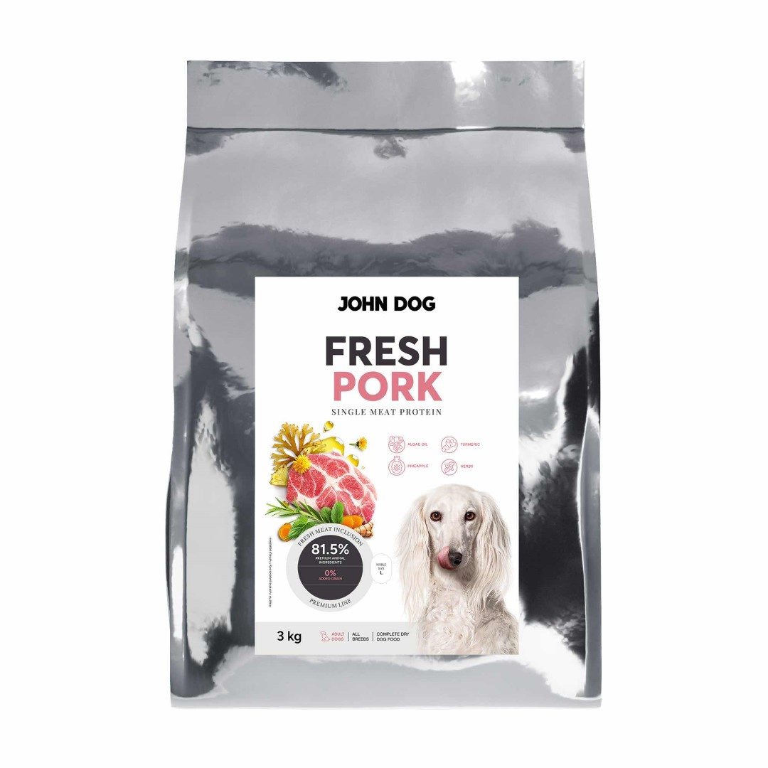 John Dog Fresh 3kg Sucha Karma Dla Psa Z Wieprzowiną Odpowiednia W Dietach Eliminacyjnych