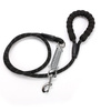 Mocna Smycz Ze Sprężyną Dla Dużych Silnych Psów Psa Odblaskowa 150cm Czarna