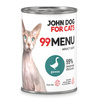 John Dog for Cats 99 Menu Mokra Karma Dla Dorosłych Kotów Z Gęsią 12x400g